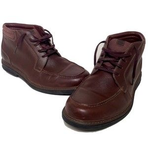 Clarks Men's Rendell Rise Casual Ankle Boots Mahogany Leather US 12